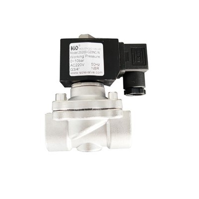 Vàlvula solenoide d'acer inoxidable de 2/2 vies